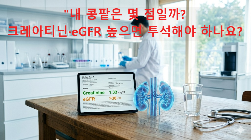 2026 크레아티닌 정상수치 및 eGFR 신장 수치 해석과 콩팥 관리법 가이드 이미지