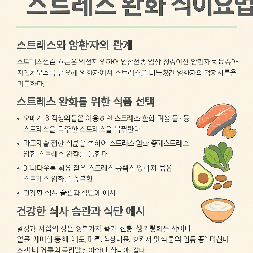 암환자를 위한 스트레스 완화 식이요법 설명이미지