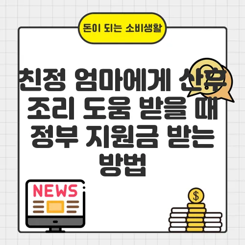 친정 엄마에게 산후 조리 도움 받을 때 정부 지원금 받는 방법