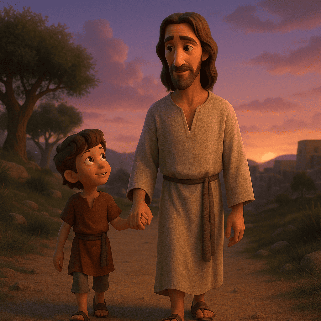 킹 오브 킹스 줄거리 장면 – 예수와 아이의 여정