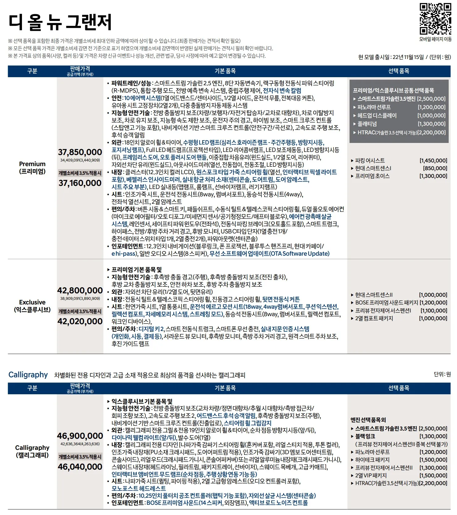 2023 그랜저 가격표