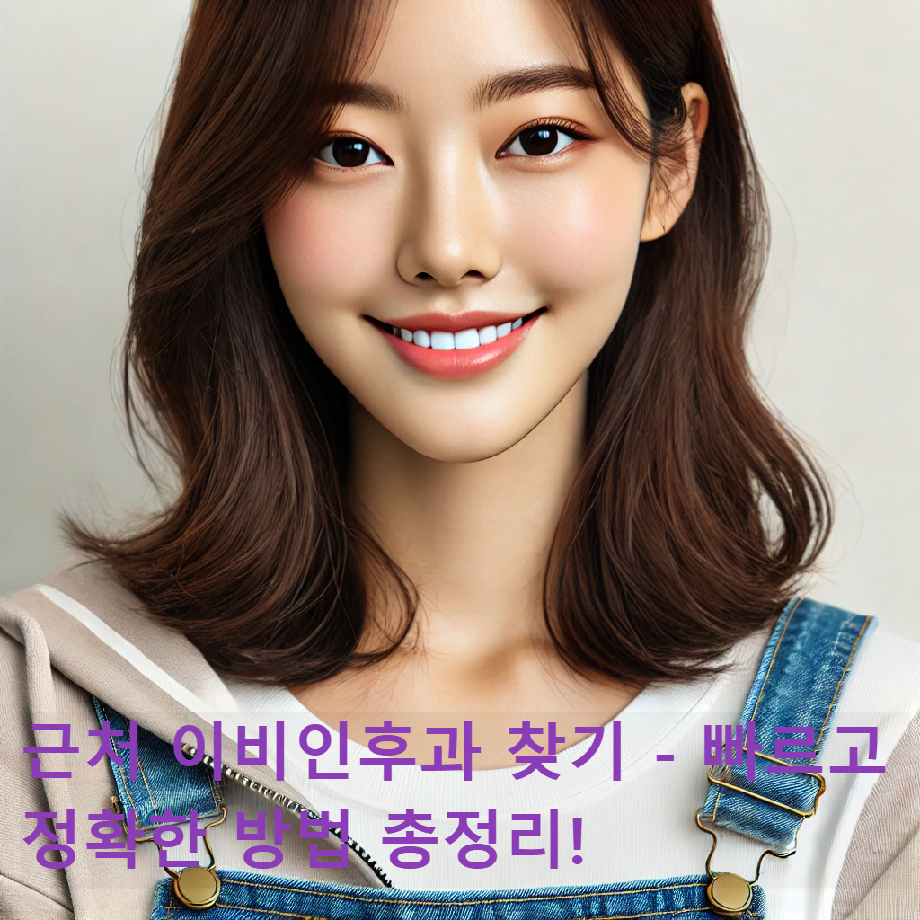 근처 이비인후과 찾기 - 빠르고 정확한 방법 총정리!