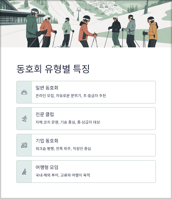동호회 유형