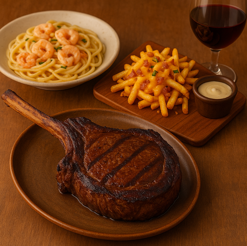 아웃백 스테이크 파스타 와인