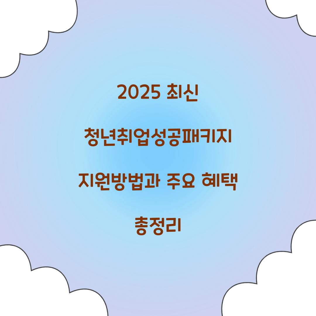 2025 최신 청년취업성공패키지 총정리