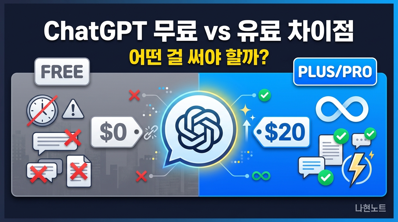 ChatGPT 무료 vs 유료 차이점, 어떤 걸 써야 할까
