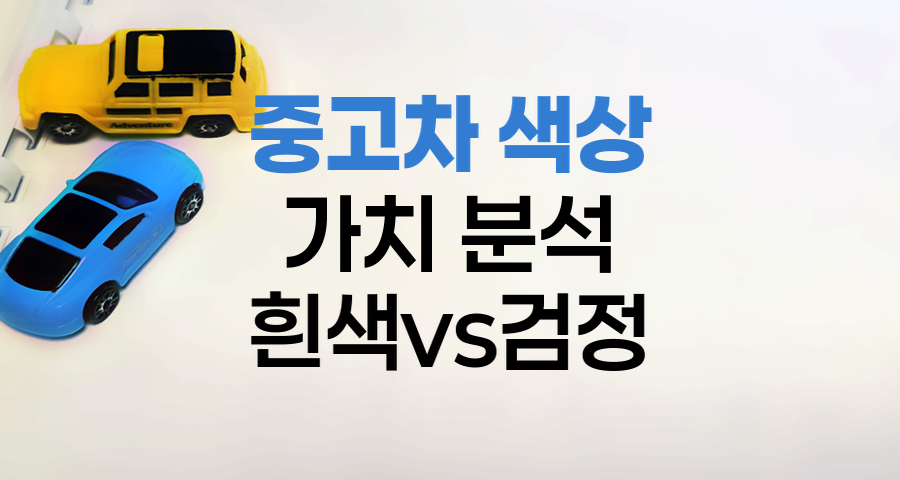 중고차 색상의 숨겨진 가치, 흰색과 검정색의 대결