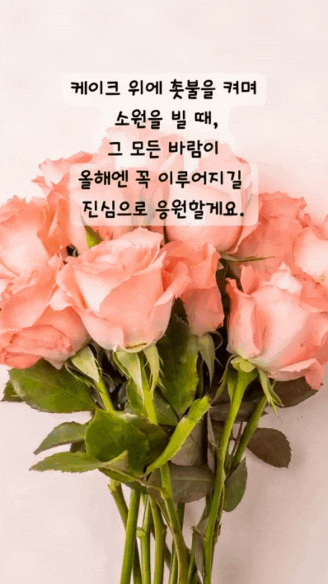 움직이는 생일 축하 메세지 문구 이미지 모음