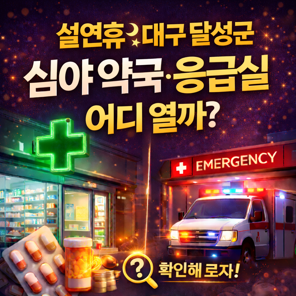 대구 달성군 심야 약국·당직 응급실 바로가기