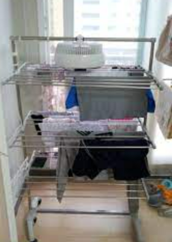 빨래건조대+선풍기