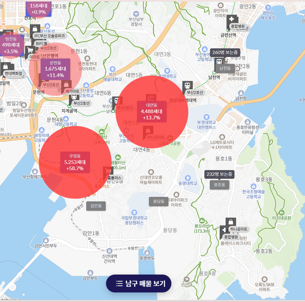 부산시 남구 대연동 공급 예정물량 ~2027년도 까지
