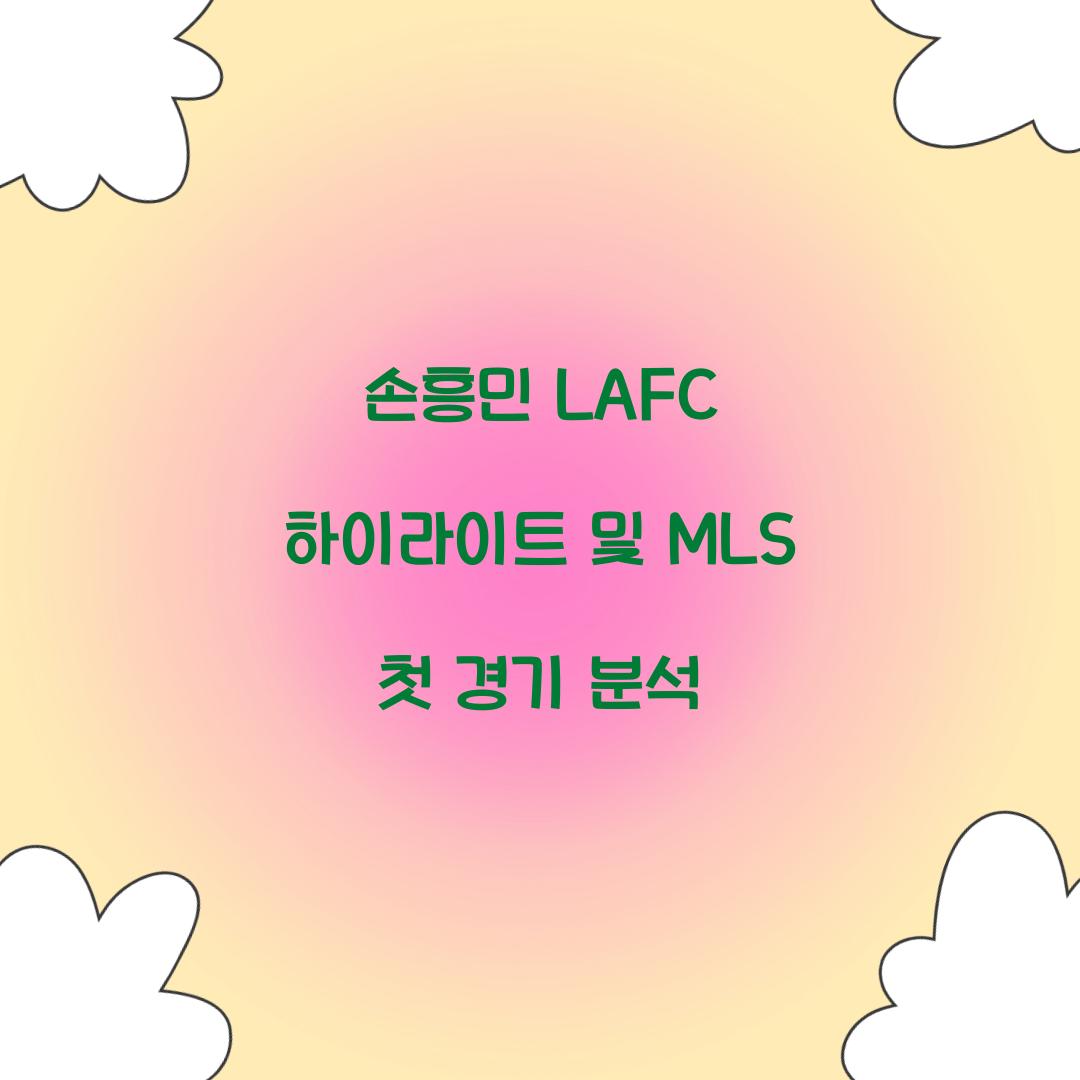 손흥민 LAFC 하이라이트