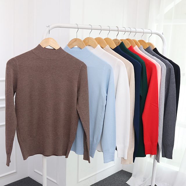 여성니트티 비스코스 목폴라니트 하프넥 반목폴라 캐시미어 반목 반폴라 니트