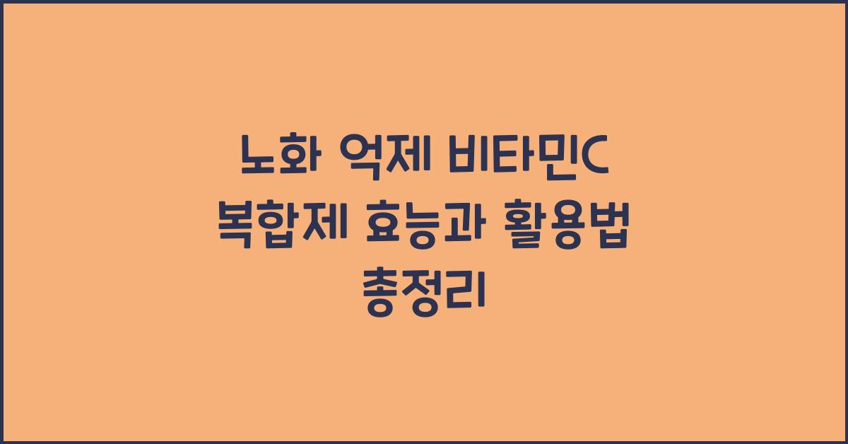 노화 억제 비타민C 복합제