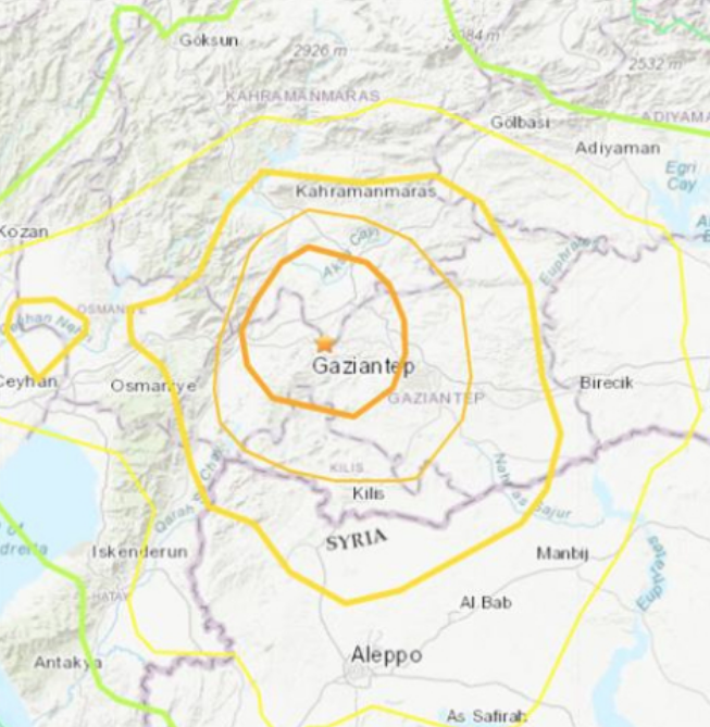 튀르키예-지진발생-지역-가지안테프