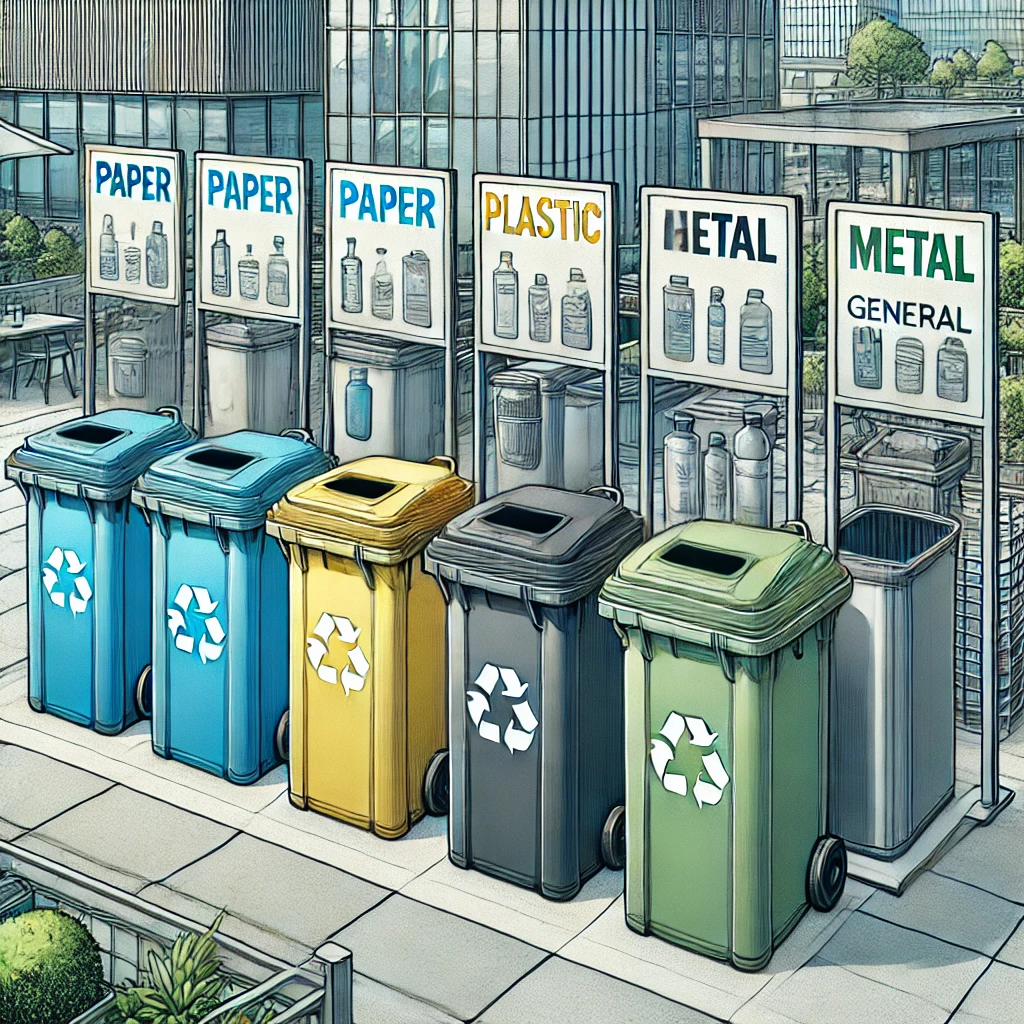분리수거 통 사진