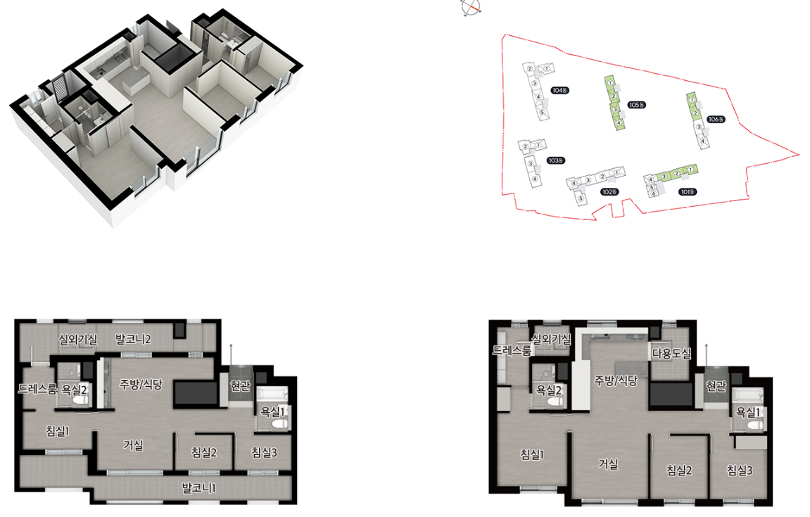 e편한세상 파크메종 59A 평면도