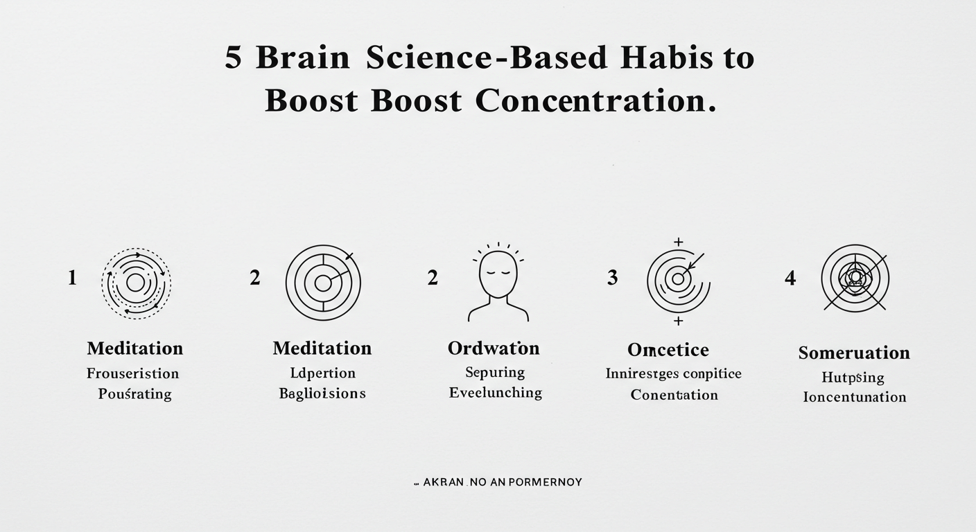 집중력 높이는 뇌 과학 기반 습관 5가지