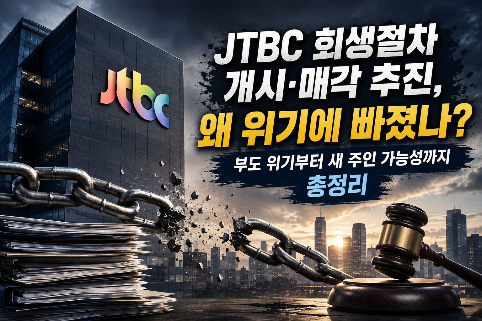 JTBC 회생절차 개시·매각 추진, 왜 위기에 빠졌나? 부도 위기부터 새 주인 가능성까지 총정리 관련 사진
