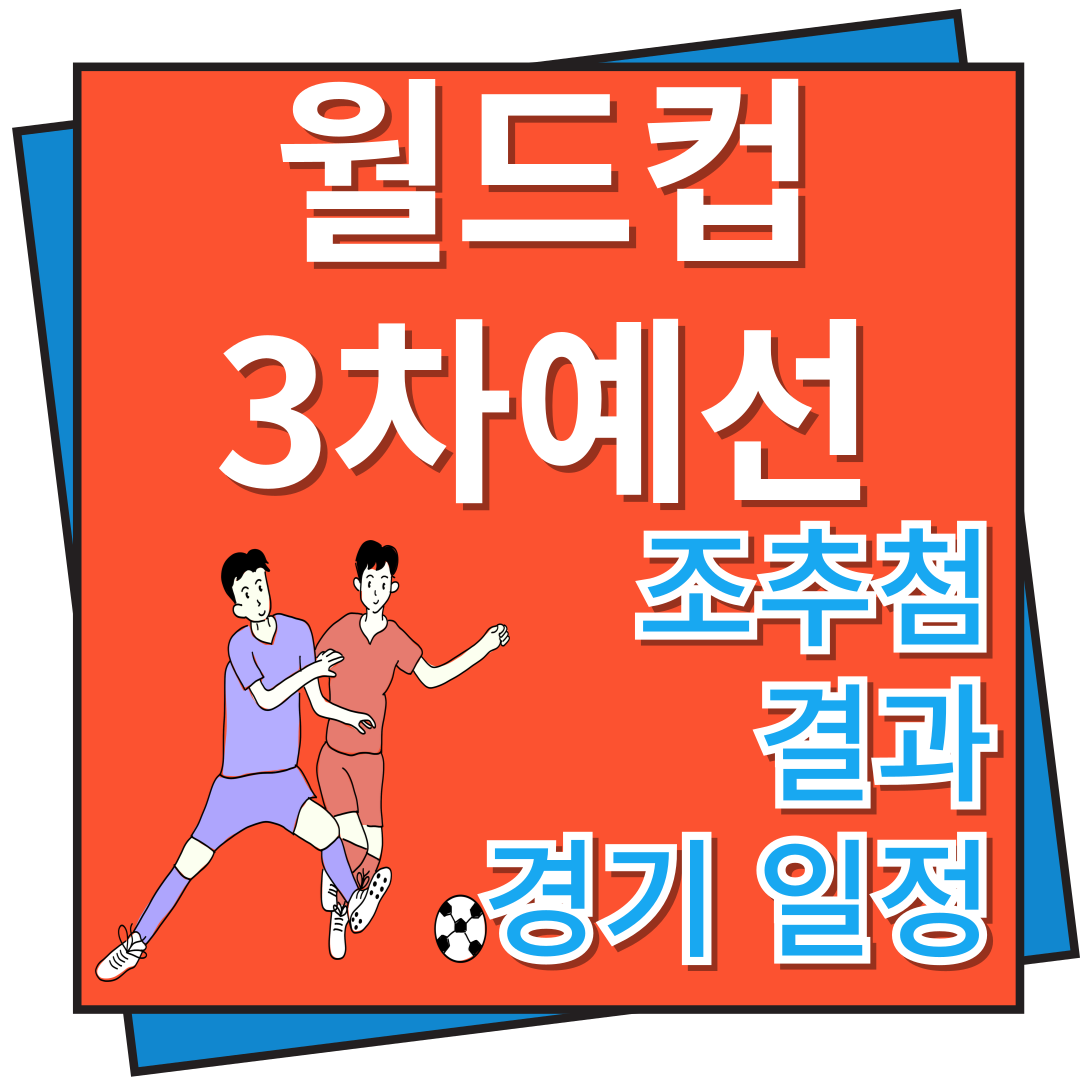 월드컵 3차 예선 조추첨 결과 및 대표팀 경기 일정