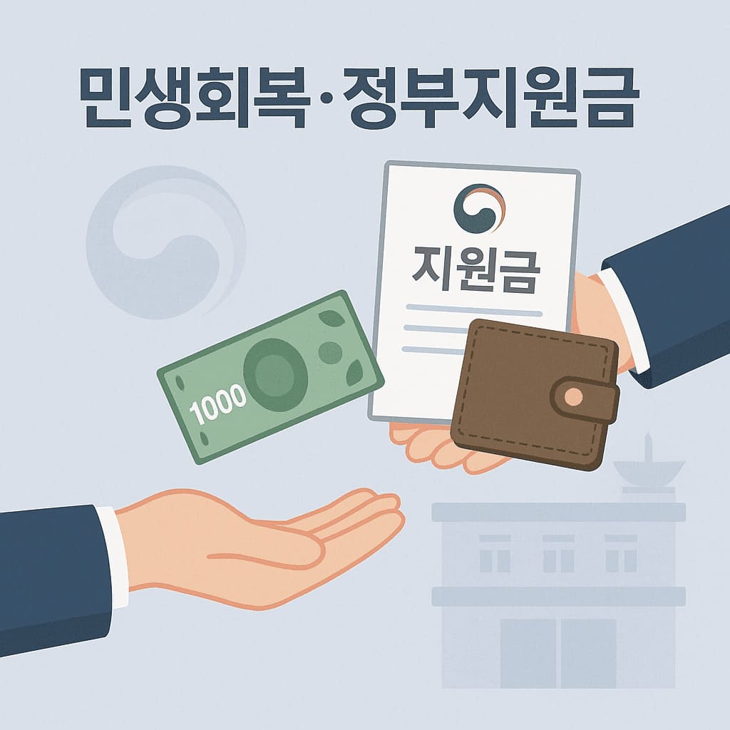 정부 민생회복 지원금 지급 이미지