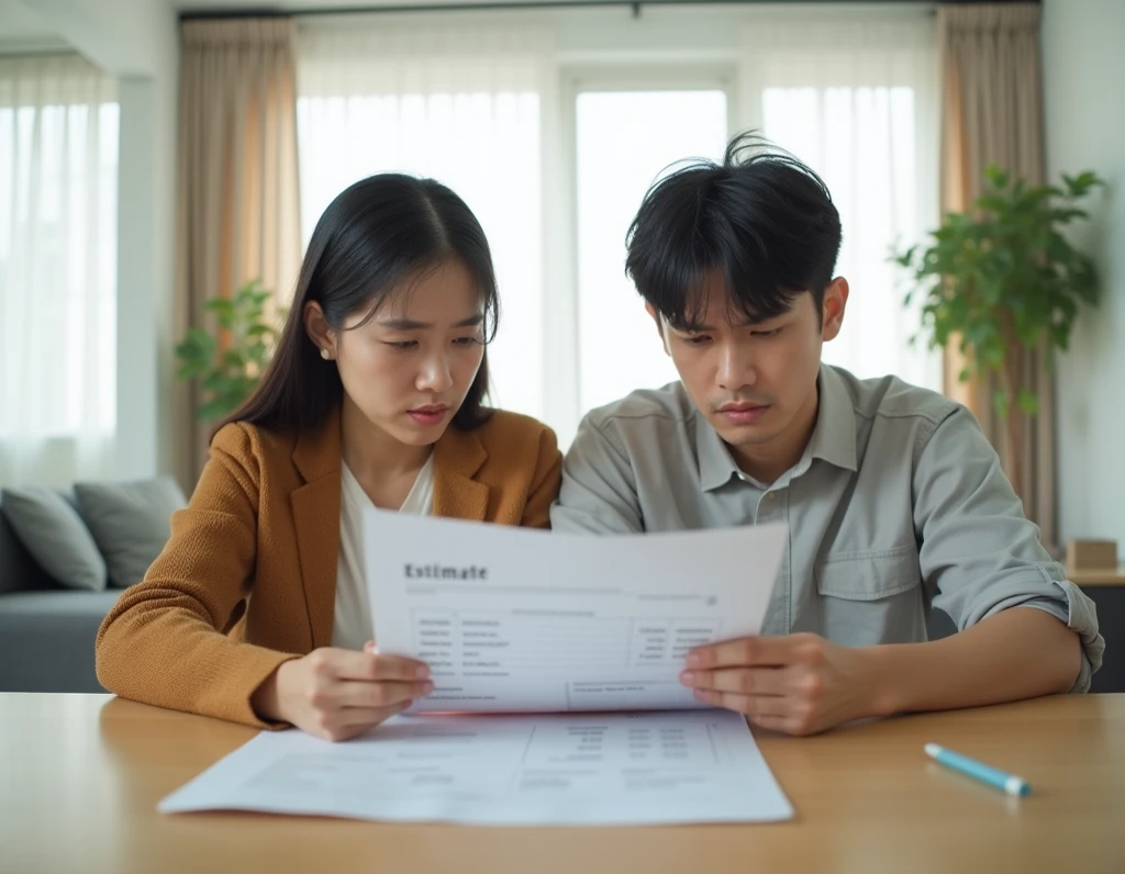 25년 무순위 청약제도 확인하는 부부 이미지