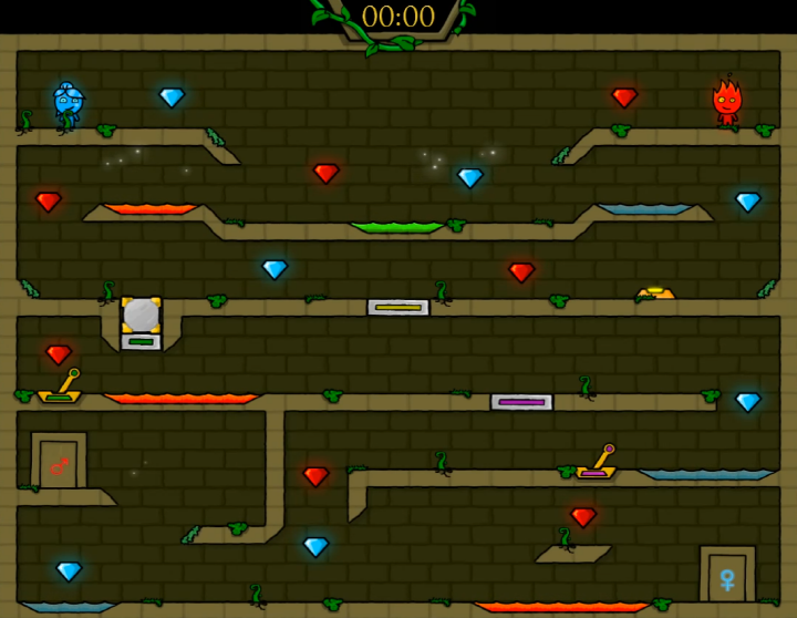 파이어보이-앤-워터걸5-엘리먼츠-게임하기-시작-화면