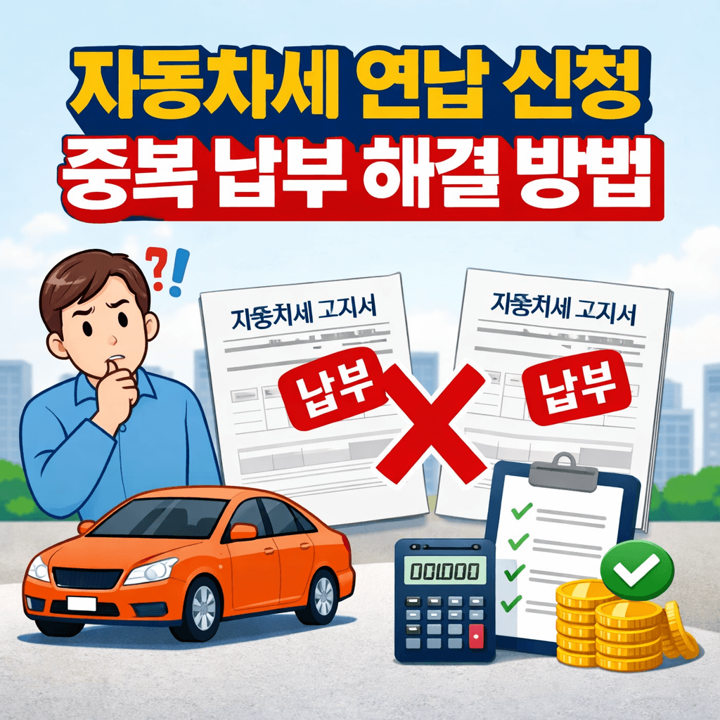 자동차세 연납 신청 중복 납부 해결 방법