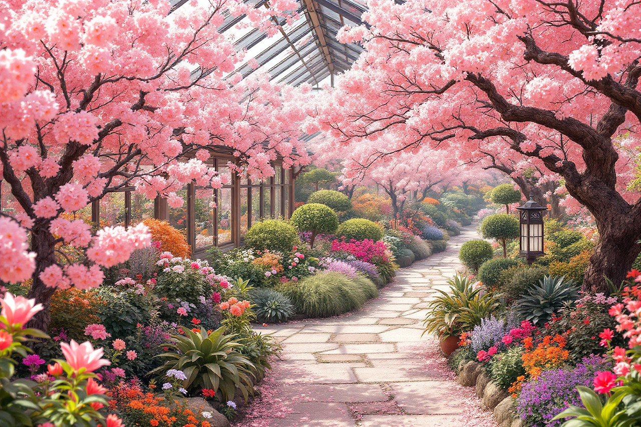 일본최대온실 벚꽃