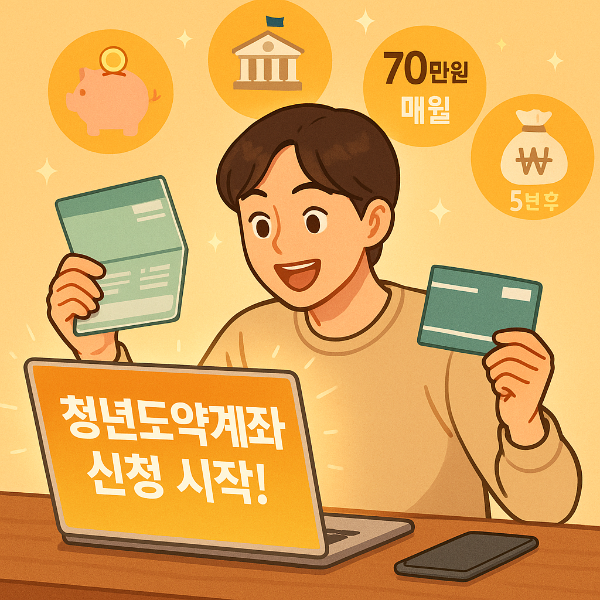 청년도약계좌, 월 70만원 받는 법? 조건만 되면 정부가 돈 줍니다!