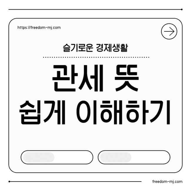 관세 뜻