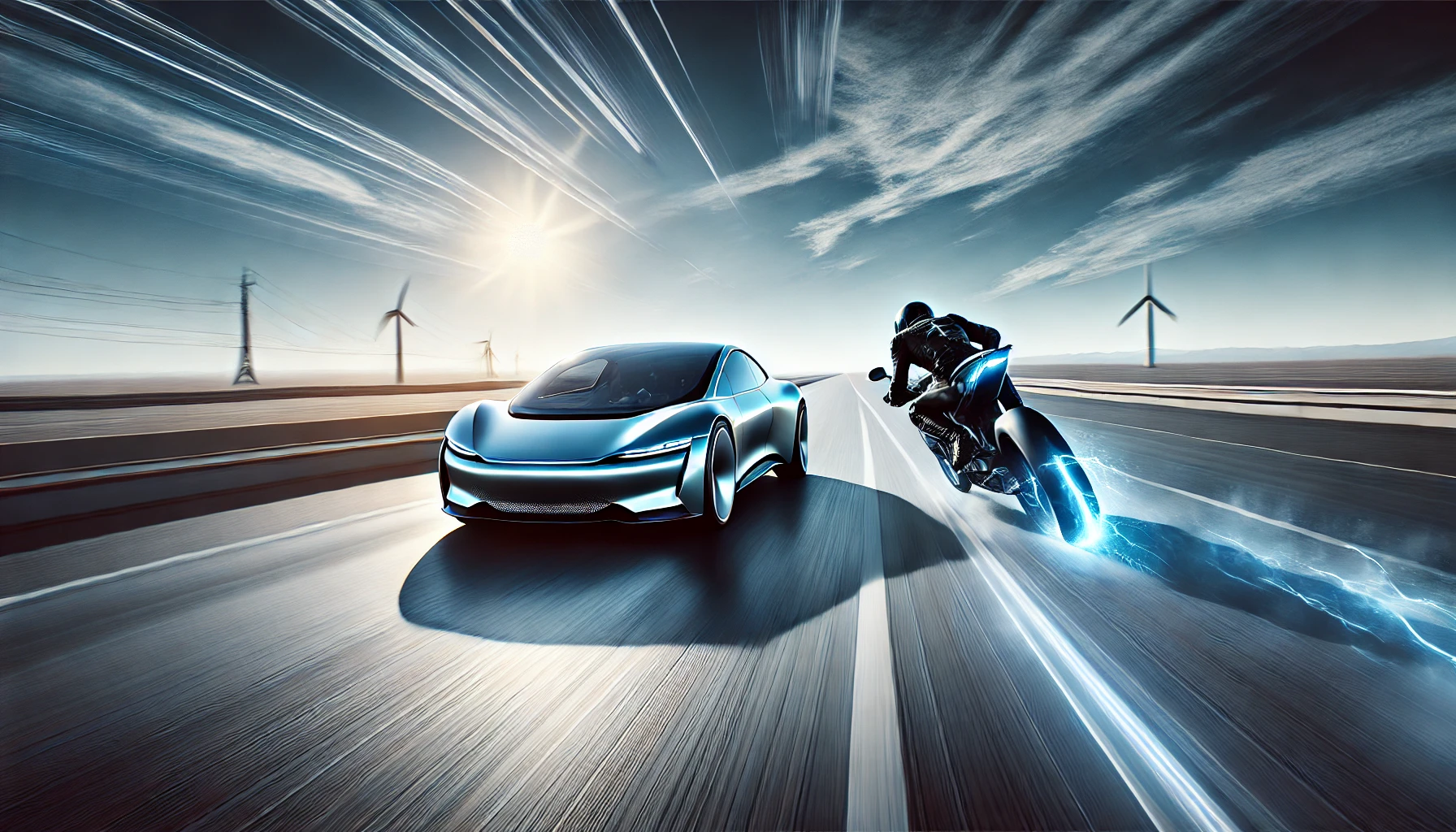 전기차와 오토바이 이미지