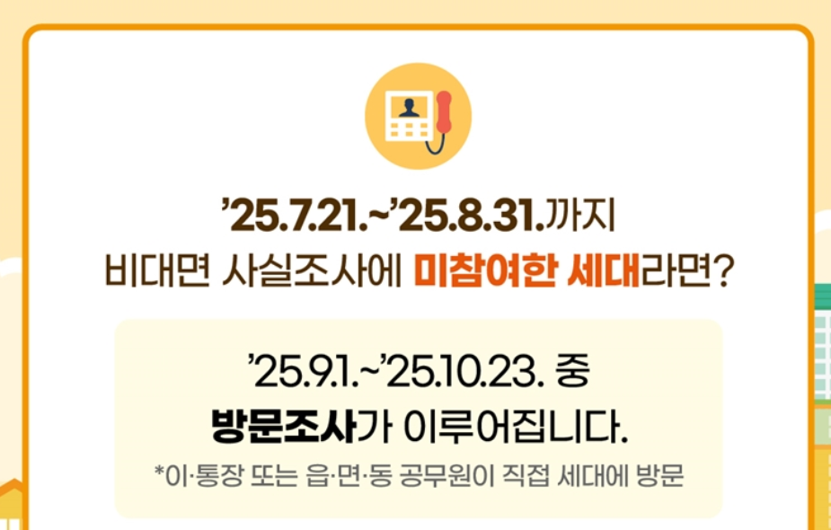 주민등록 사실조사 비대면