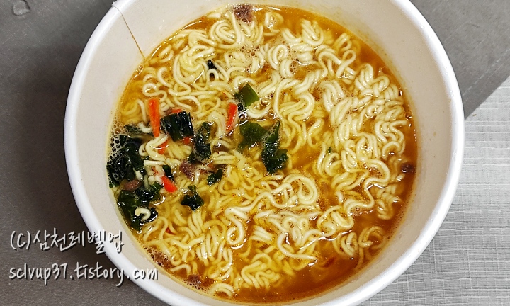 조리 후 스낵면