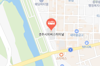 경주시외터미널에서 인천공항 리무진 공항버스 지도 위치