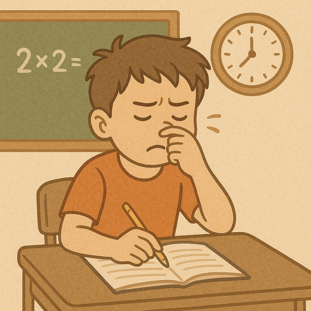 초등학생 비염과 학습 집중력 저하의 연결고리에 대한 이미지