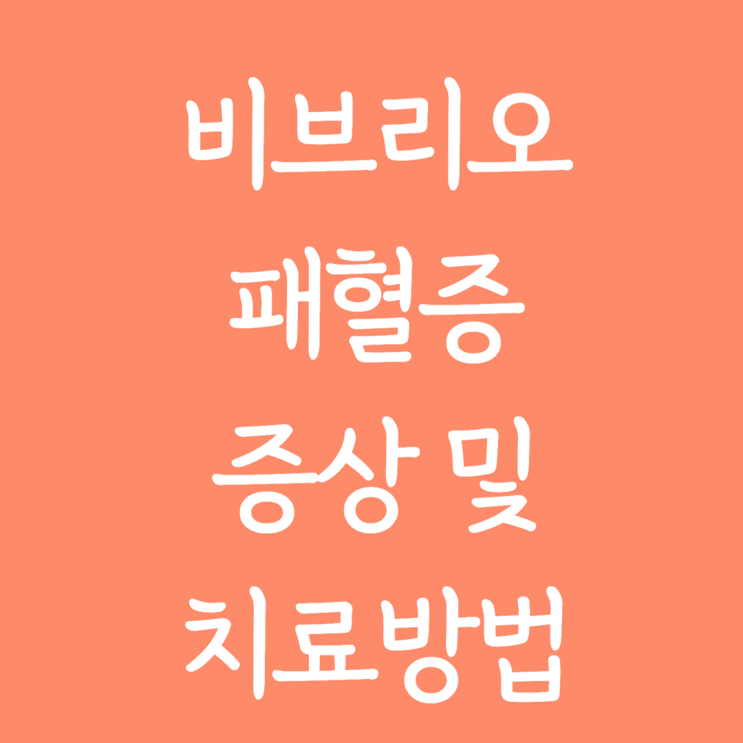 비브리오패혈증 증상 및 치료방법