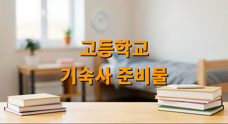 고등학교 기숙사 준비물