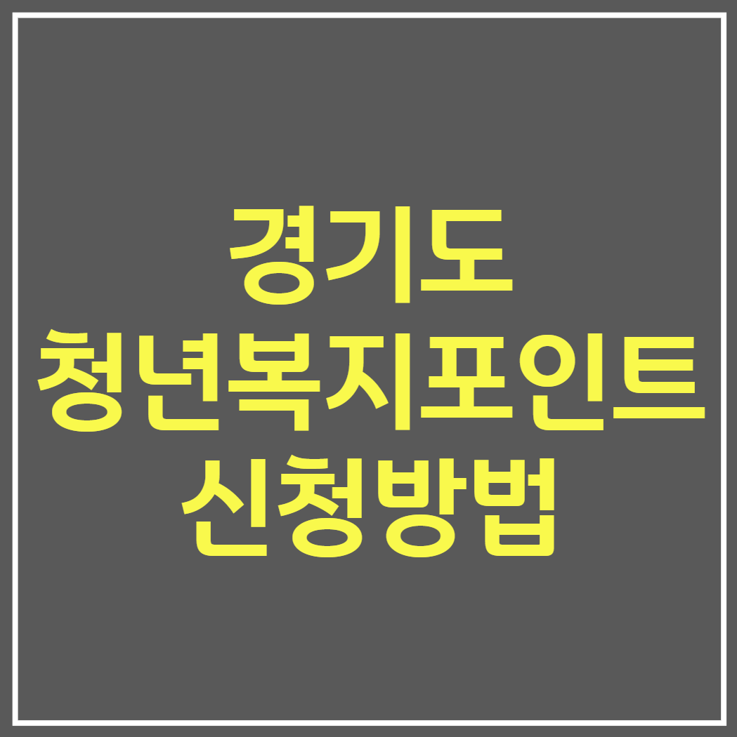 경기도 청년복지포인트