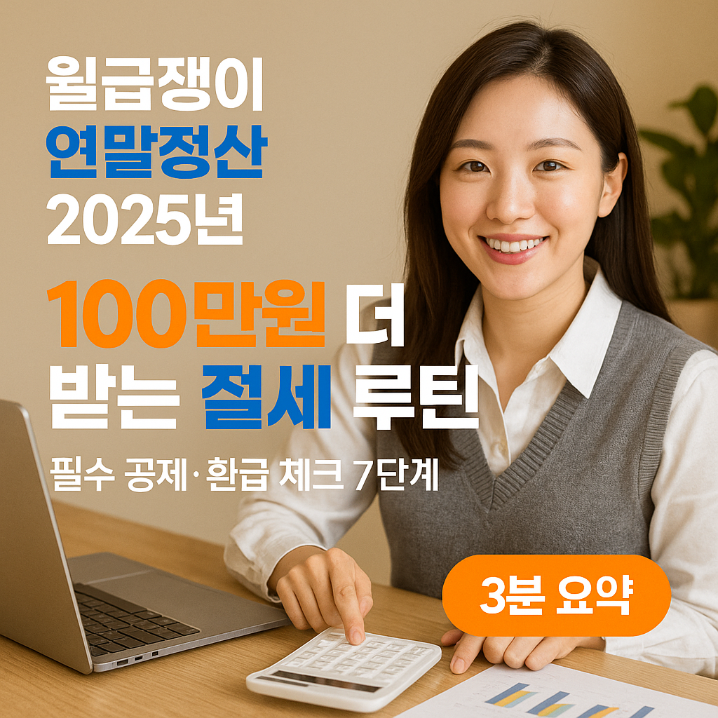 월급쟁이 연말정산 2025년 &ndash; 100만원 더 받는 절세 루틴