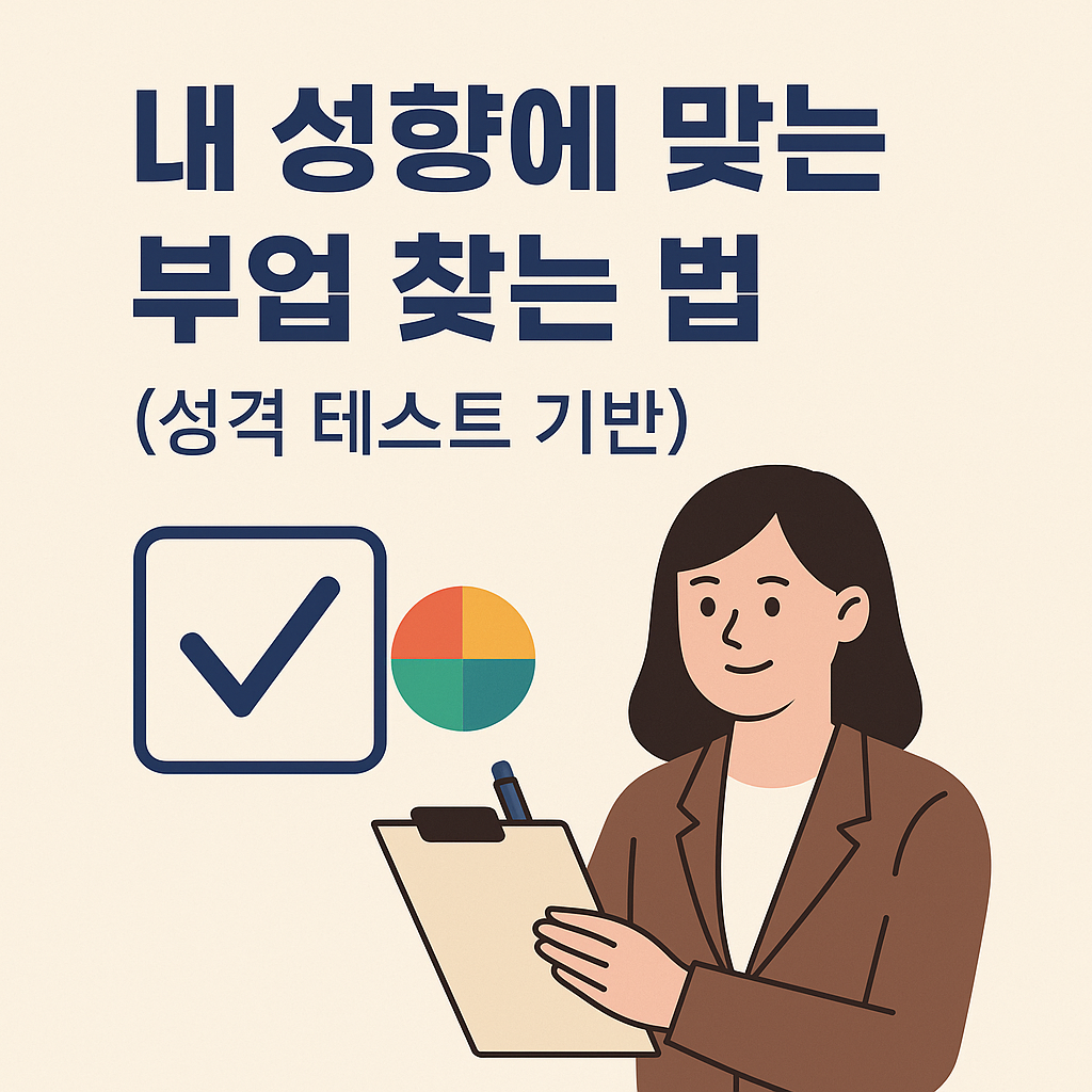 내 성향에 맞는 부업 찾는 법 (성격 테스트 기반)