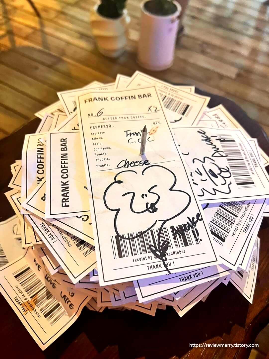 주문서 더미