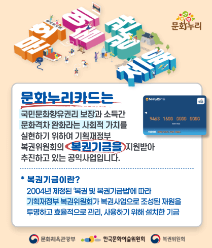 문화누리카드 사용처
