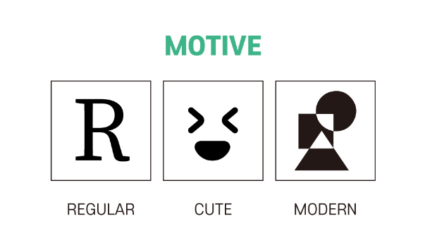 척척고딕체의 모티브