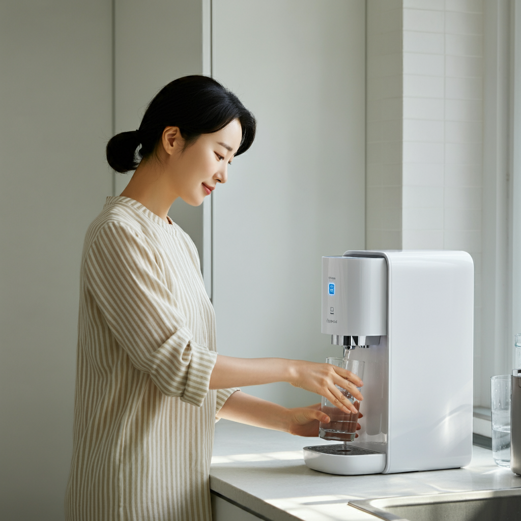 정수기사용하는-한국여자03