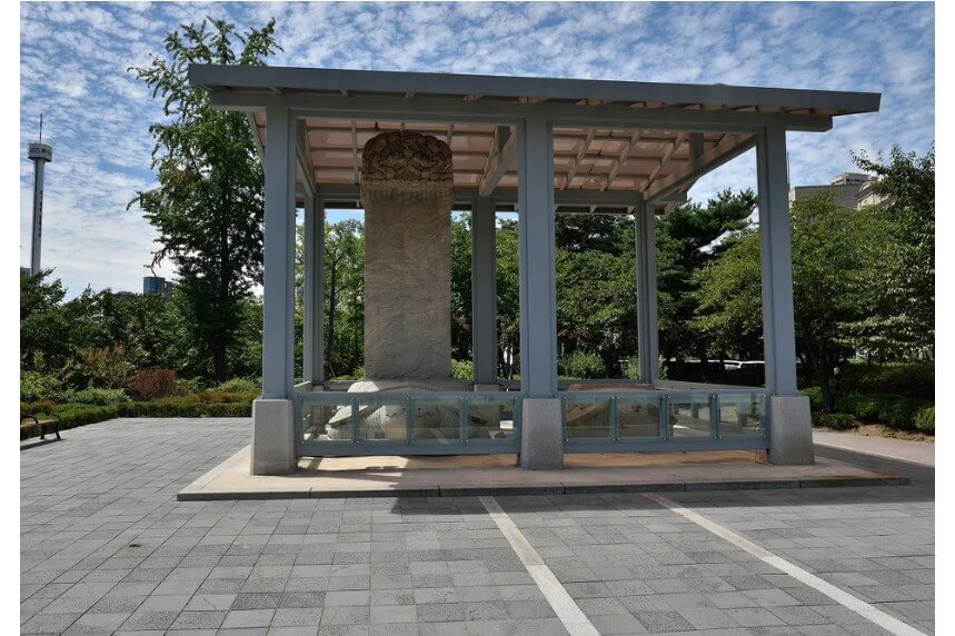 삼전도비사진