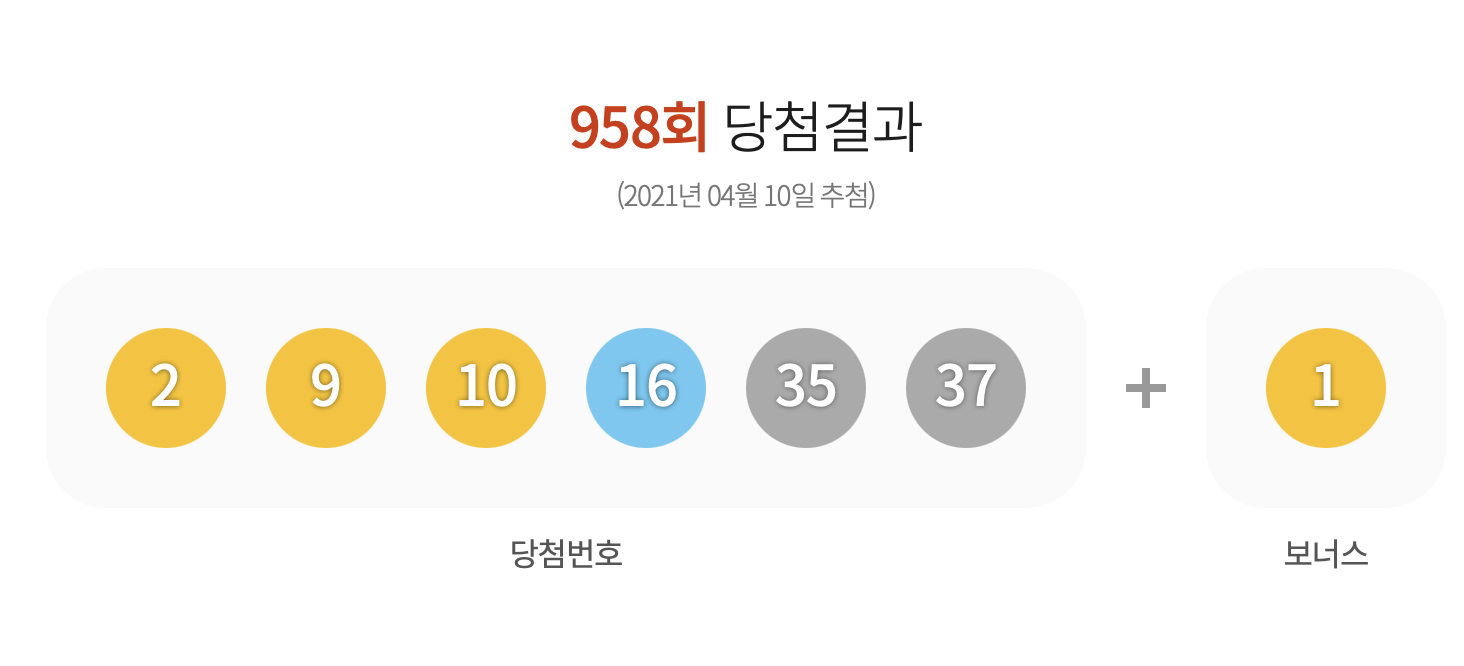 로또 959회 예상번호