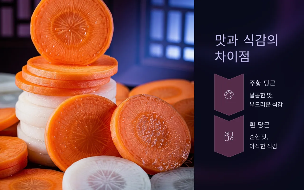 맛과 식감의 차이점