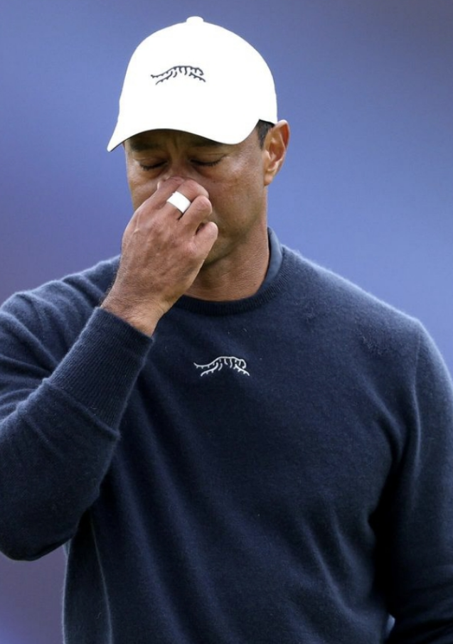 2024 디오픈 챔피언십 2라운드를 마친 타이거우즈. 합계 14오버파 156타를 기록하며 본선 커트라인인 4오버파를 통과하지 못하여 컷 탈락 한 타이거우즈