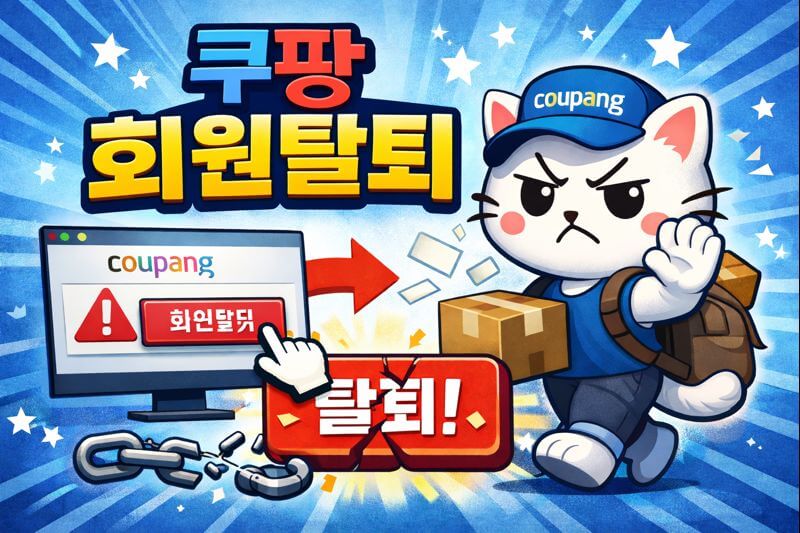 쿠팡 회원탈퇴 방법